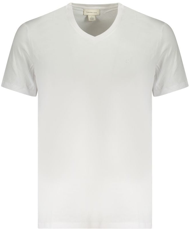 Calvin Klein Bianco Cotton Men T-Shirt Grijs