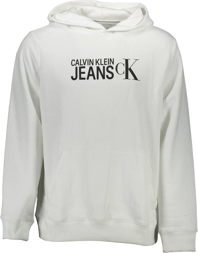 Calvin Klein White Cotton Men's Hoodie Wit