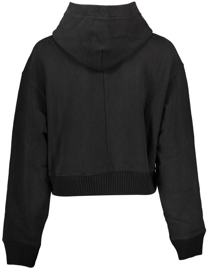 Calvin Klein Black Cotton Women's Sweatshirt Zwart