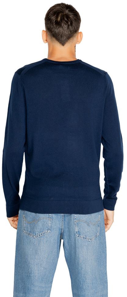 Calvin Klein Blue Recycled Wool Sweatshirt Blauw