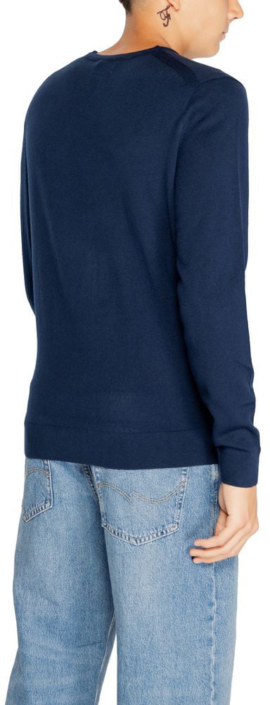 Calvin Klein Blue Recycled Wool Sweatshirt Blauw