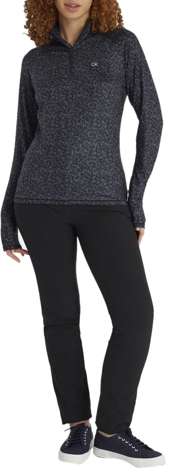 Calvin Klein Pully / Zip First Layer Print Black Zwart