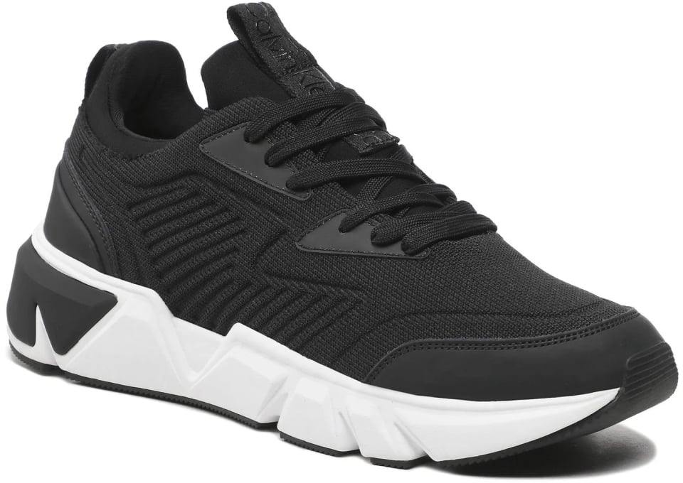 Calvin Klein Pro Runn Lace-up Knit Sneakers Zwart