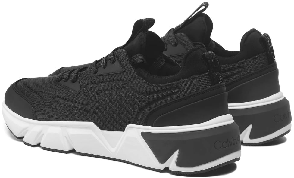 Calvin Klein Pro Runn Lace-up Knit Sneakers Zwart