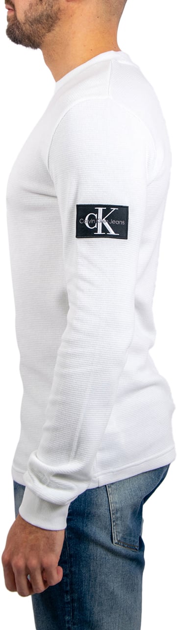 Calvin Klein Calvin Klein Jeans Badge Waffle LS Tee Wit