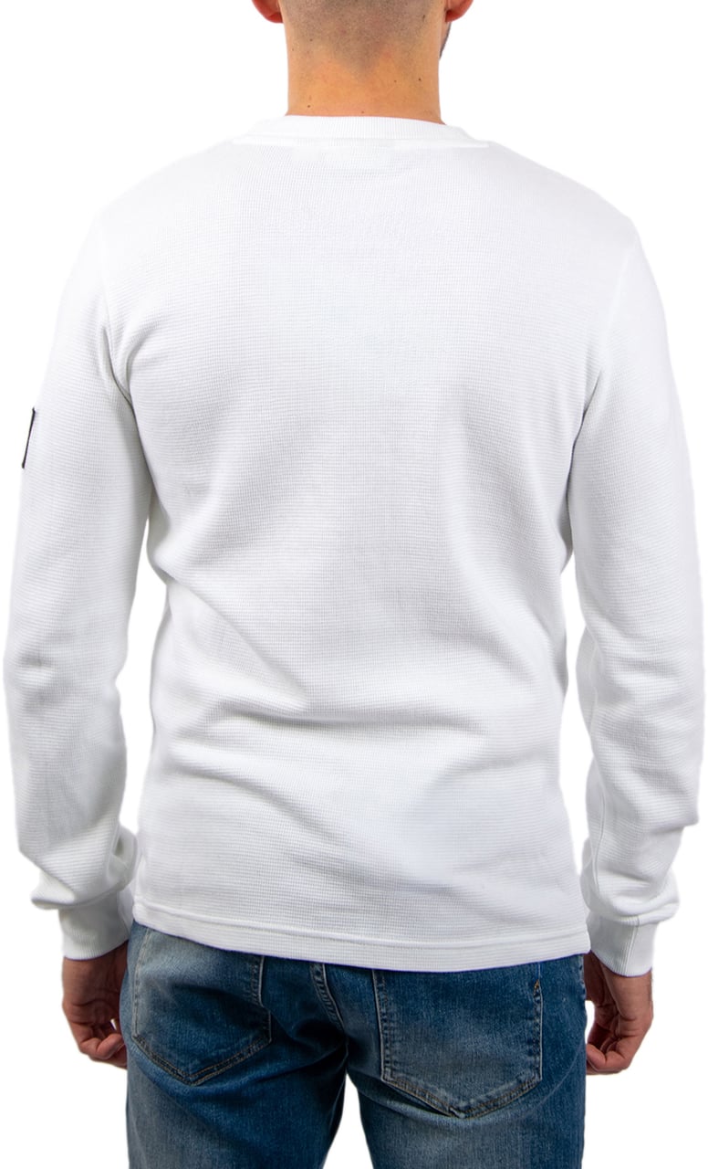 Calvin Klein Jeans Badge Waffle LS Tee Wit
