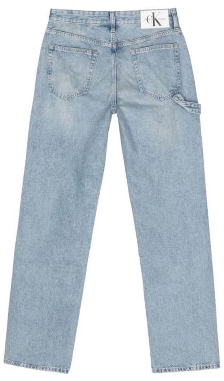 Calvin Klein Trousers Denim Light Blauw