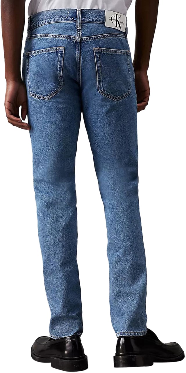 Calvin Klein Trousers Denim Light Blauw