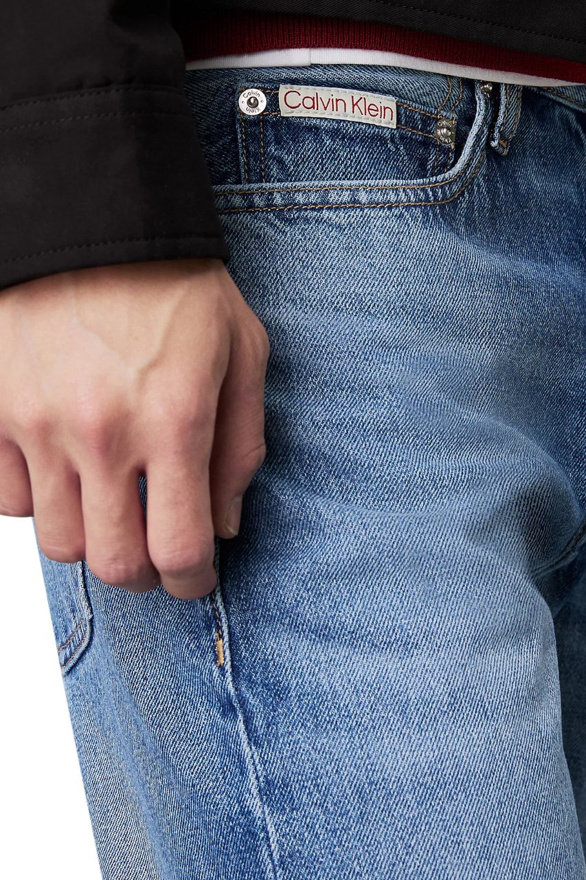 Calvin Klein Trousers Denim Medio Blauw