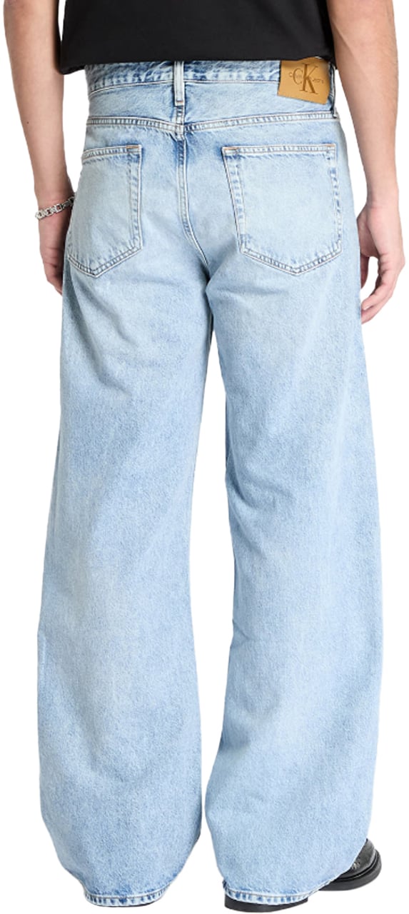 Calvin Klein Trousers Light Denim Blauw