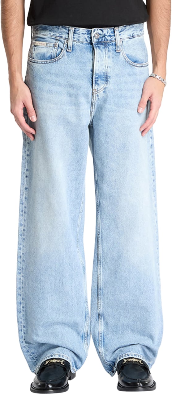 Calvin Klein Trousers Light Denim Blauw