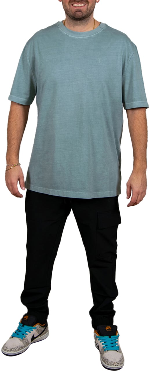 Calvin Klein Jeans Washed Puff Print Tee Blauw