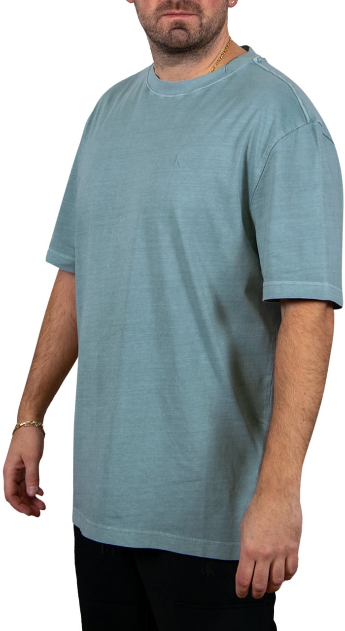 Calvin Klein Jeans Washed Puff Print Tee Blauw