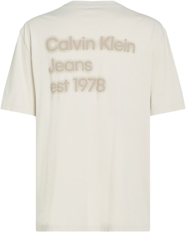 Calvin Klein Jeans Washed Puff Print Tee Beige