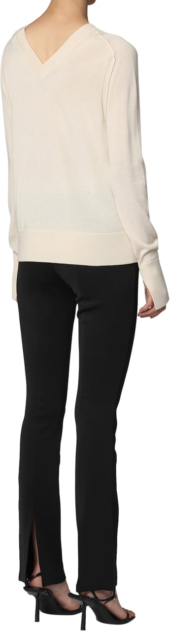 Calvin Klein Wool V-neck sweater Neutraal