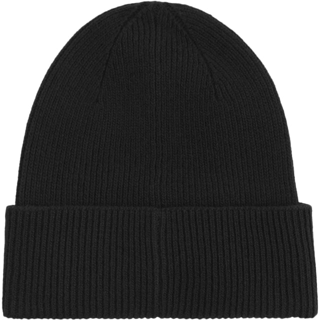 Calvin Klein Jeans Cotton/Wool Fine Rib Beanie Zwart