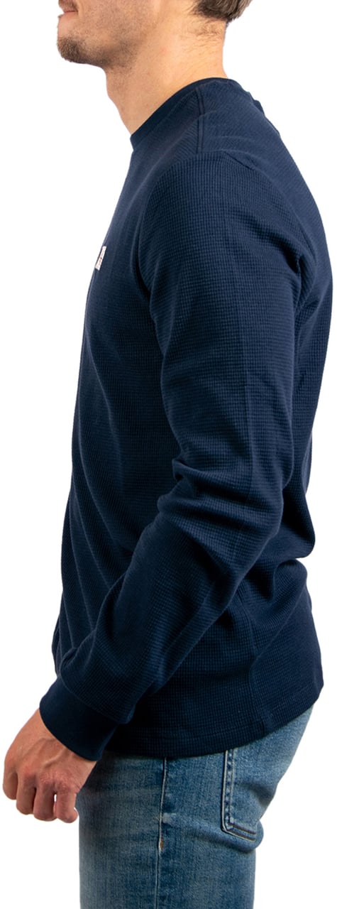 Calvin Klein Jeans LS Waffle Badge Crewneck Tee Blauw