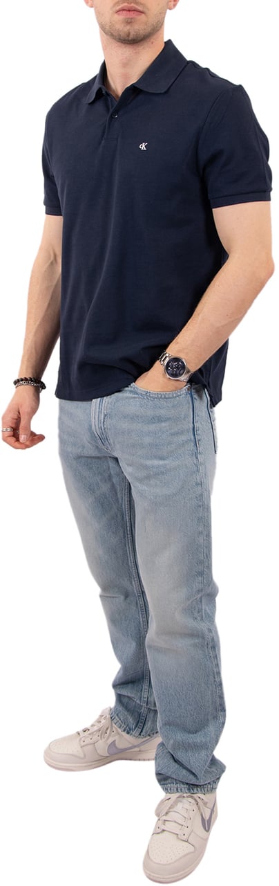 Calvin Klein Calvin Klein Jeans SS monogram Pique Polo Blauw
