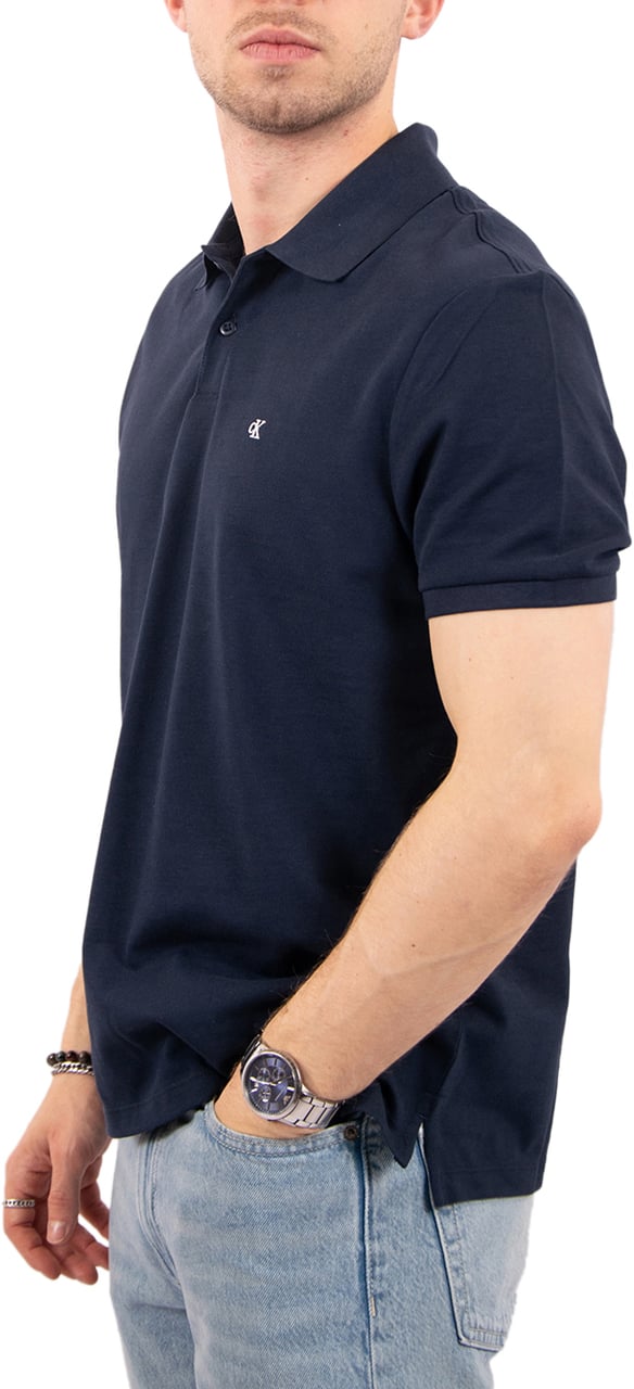 Calvin Klein Calvin Klein Jeans SS monogram Pique Polo Blauw