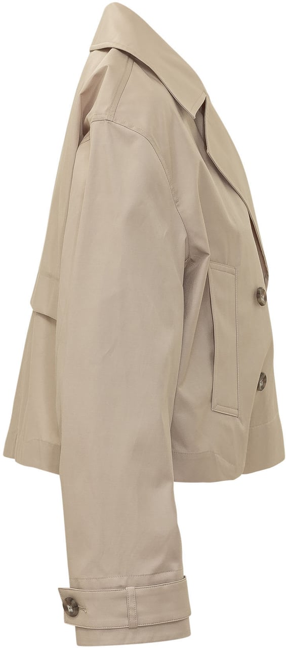 Calvin Klein Giacca Corta Doppiopetto con Revers Beige