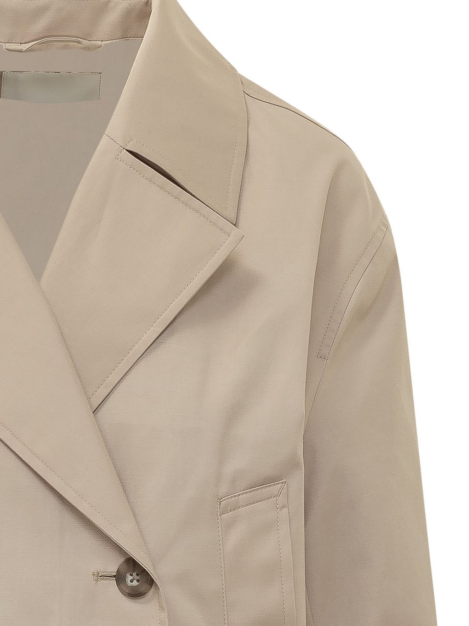 Calvin Klein Giacca Corta Doppiopetto con Revers Beige