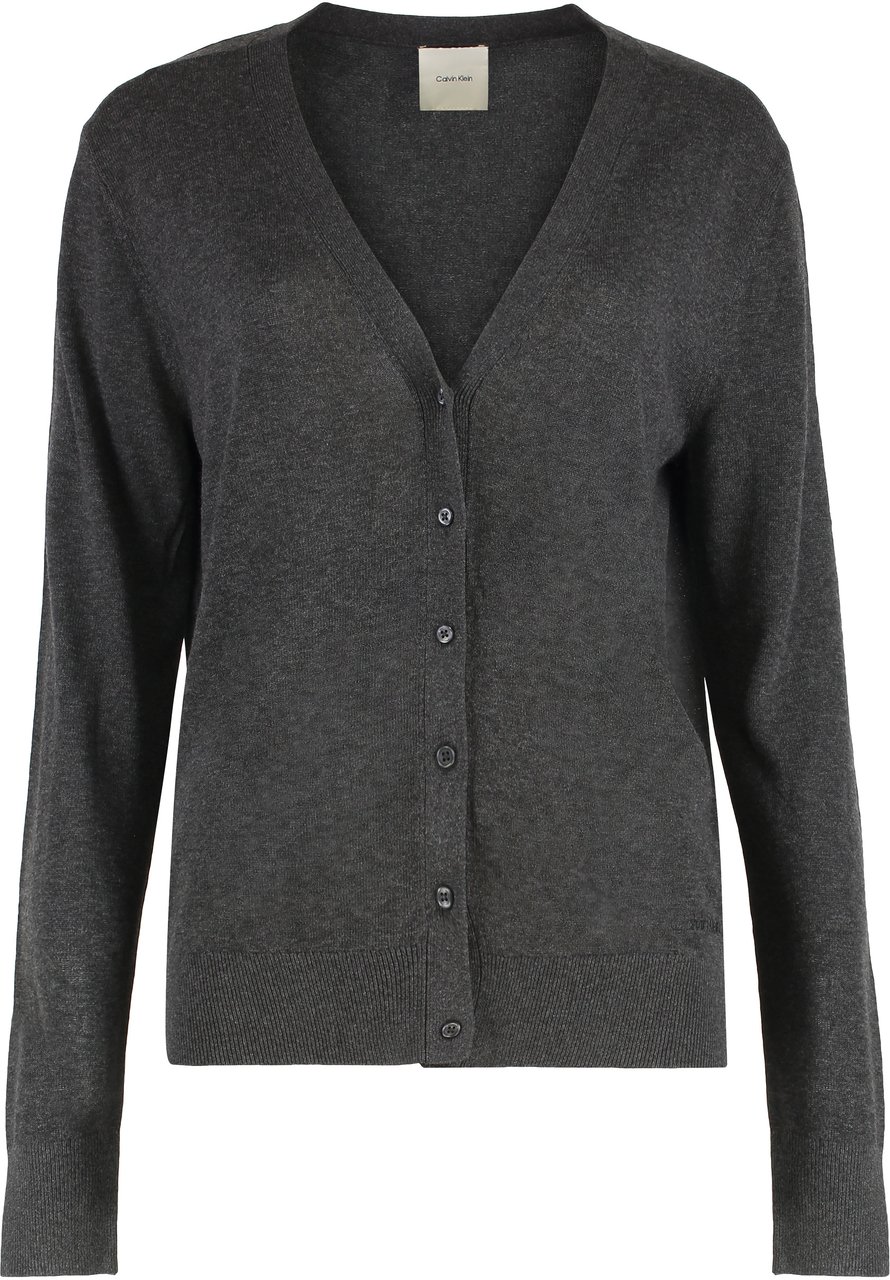 Calvin Klein Viscose cardigan Grijs