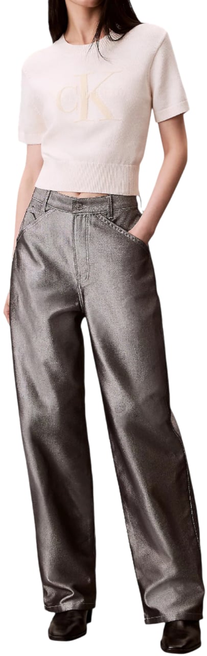 Calvin Klein Sweaters White Greige Wit