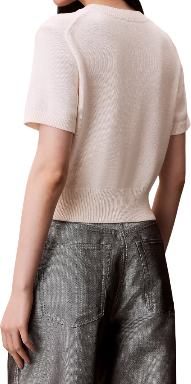 Calvin Klein Sweaters White Greige Wit