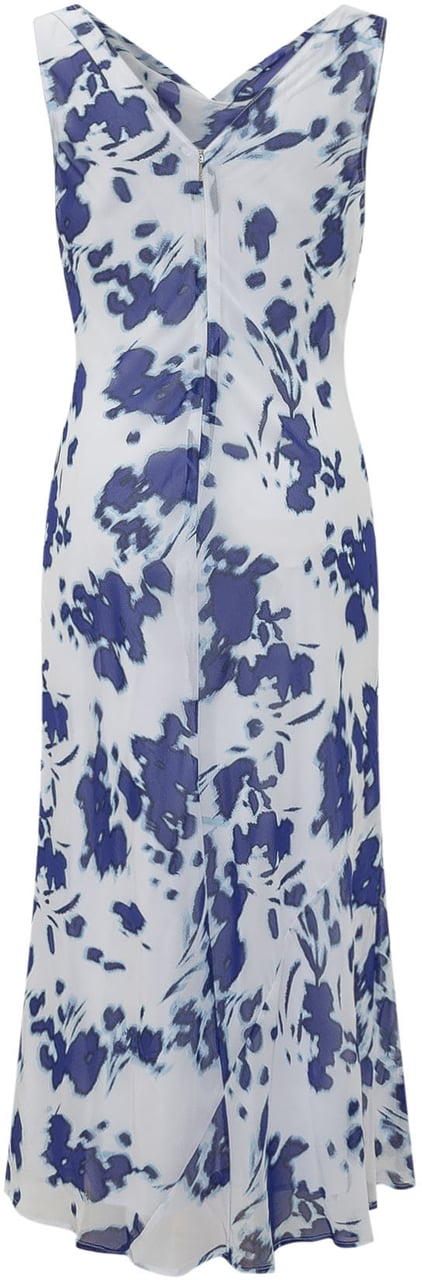 Calvin Klein Abito con Scollo Drappeggiato e Stampa Wit