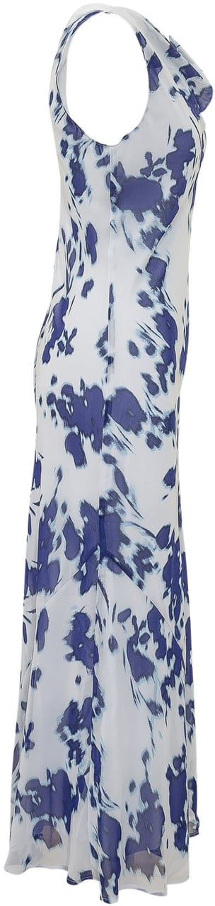 Calvin Klein Abito con Scollo Drappeggiato e Stampa Wit