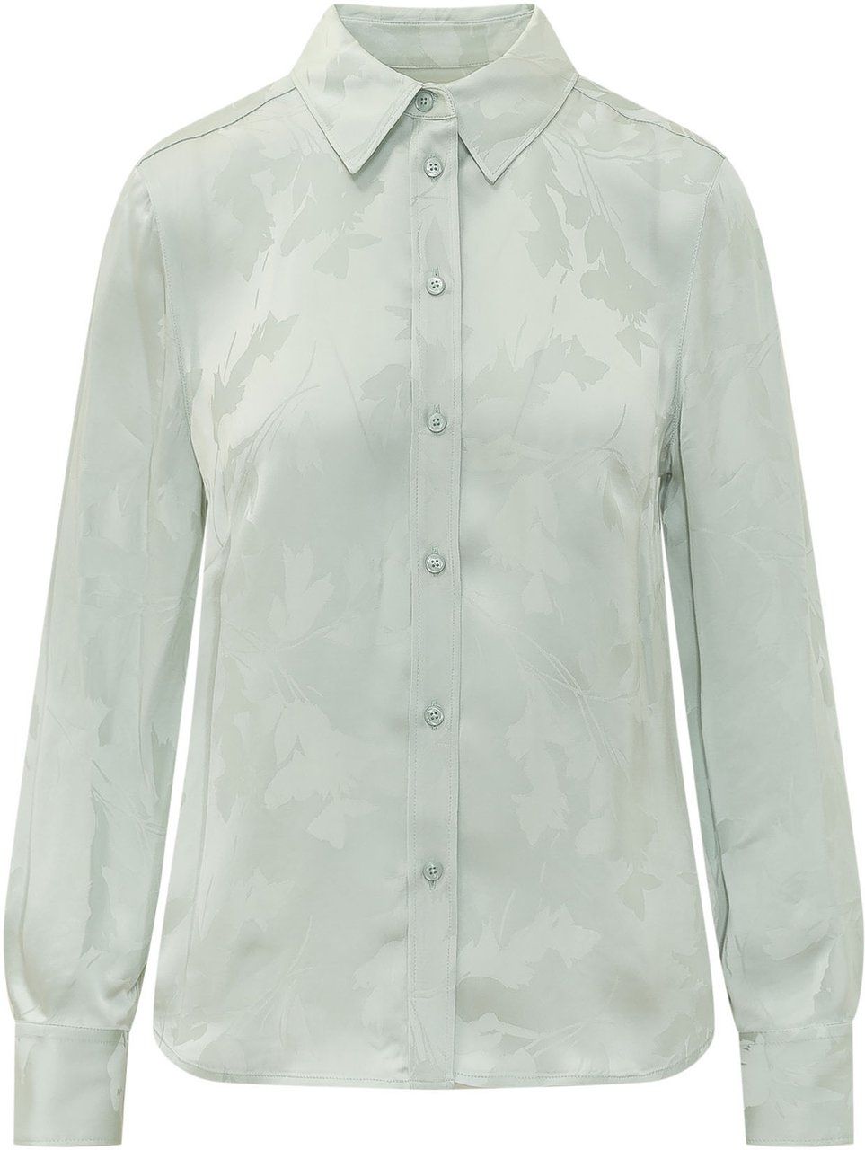 Calvin Klein Camicia Slim con Motivo Jacquard Lime