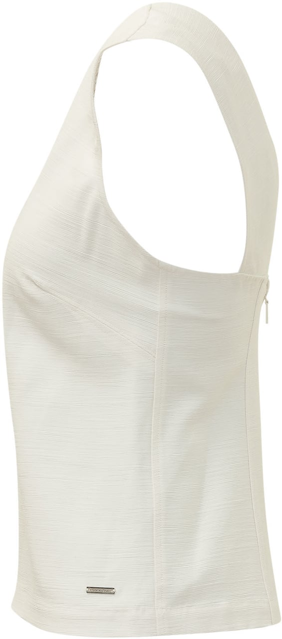 Calvin Klein Top Senza Maniche Testurizzato Wit