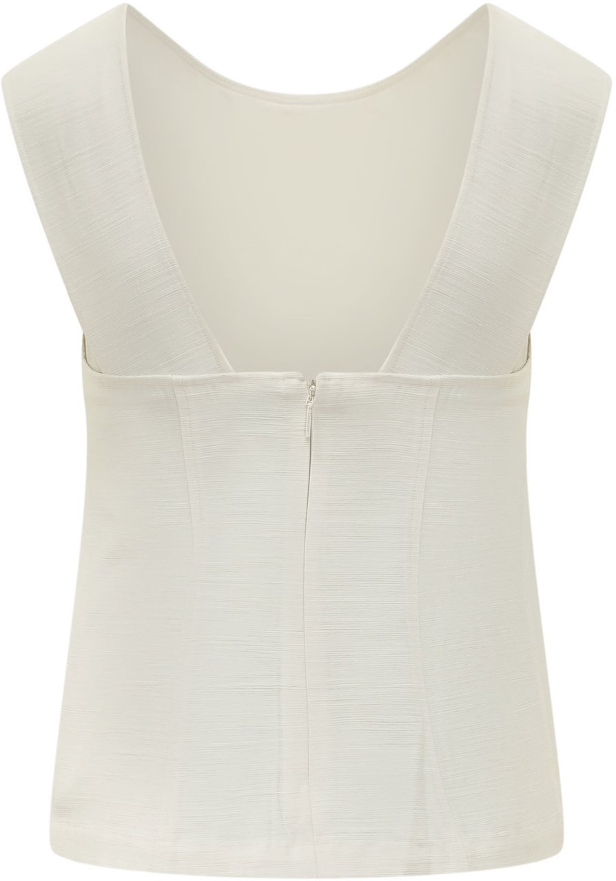 Calvin Klein Top Senza Maniche Testurizzato Wit
