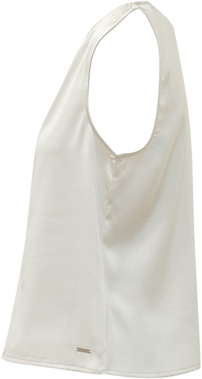 Calvin Klein Top Senza Maniche Drappeggiato Wit