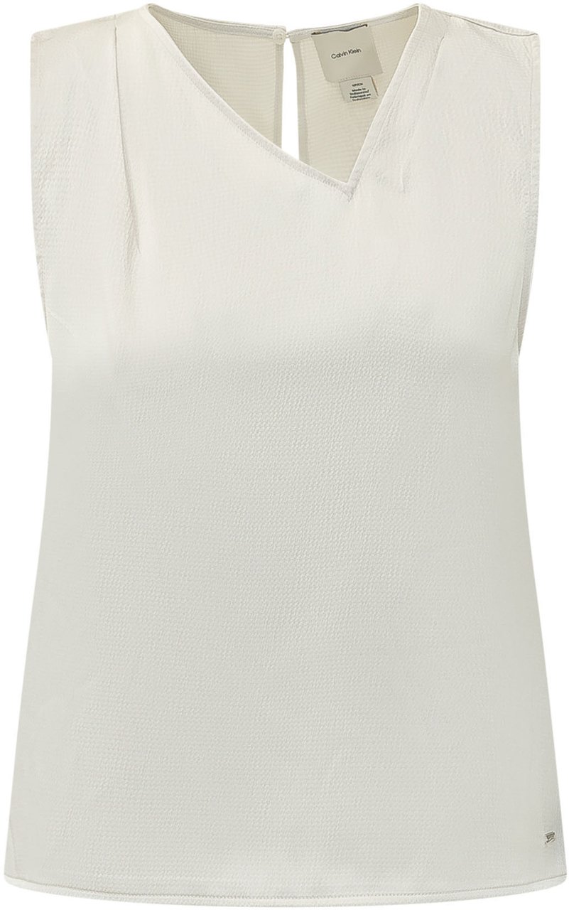 Calvin Klein Top Senza Maniche Drappeggiato Wit