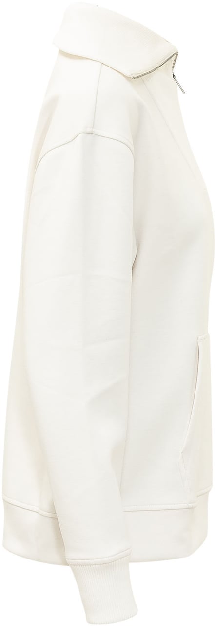 Calvin Klein Felpa con Cappuccio e Zip Corta Wit