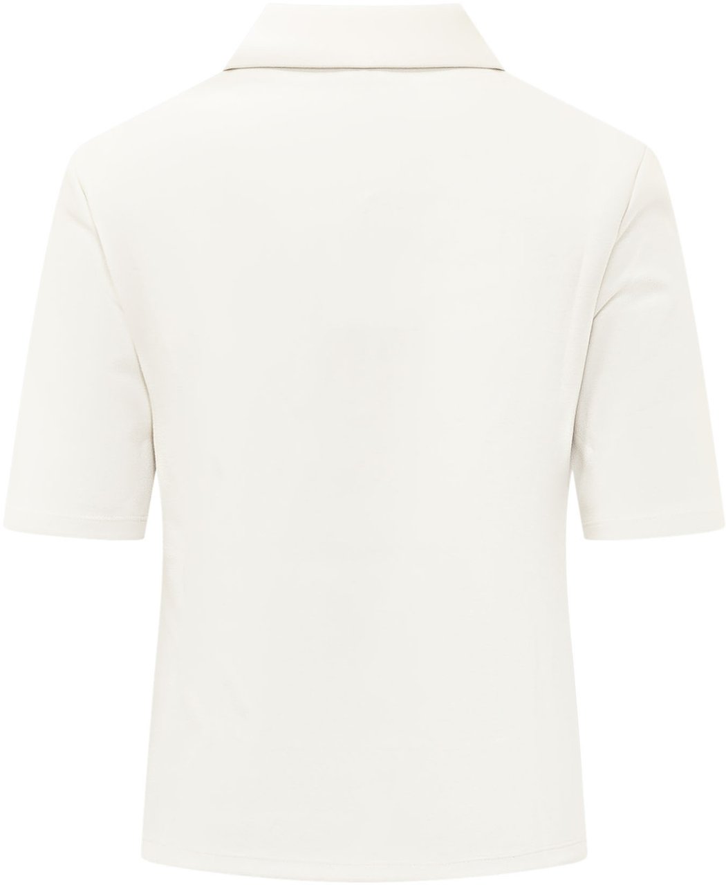 Calvin Klein Polo Maniche Corte con Zip Wit