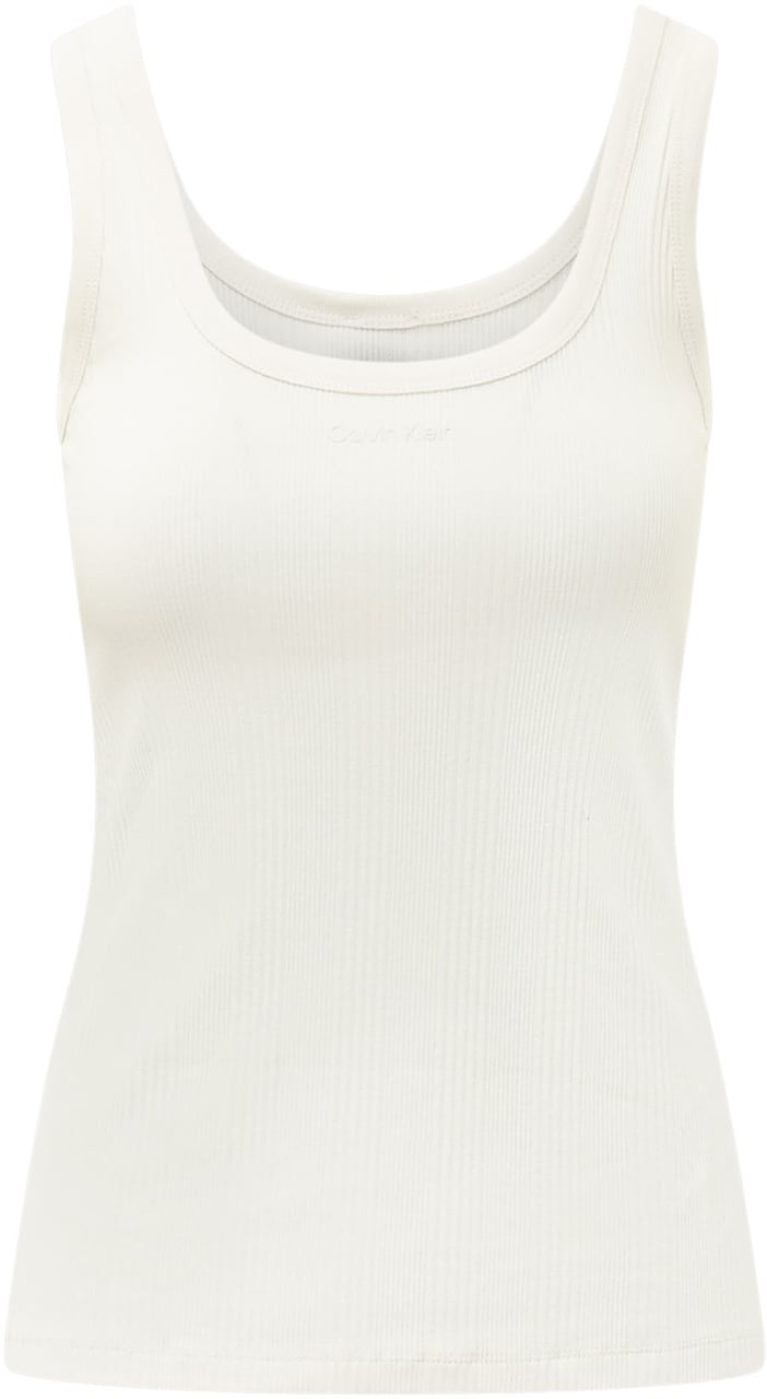 Calvin Klein Top a Coste con Spalline Larghe Wit