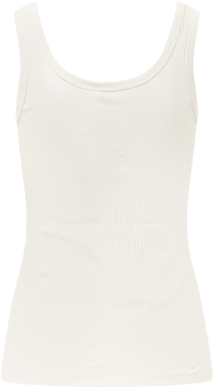 Calvin Klein Top a Coste con Spalline Larghe Wit