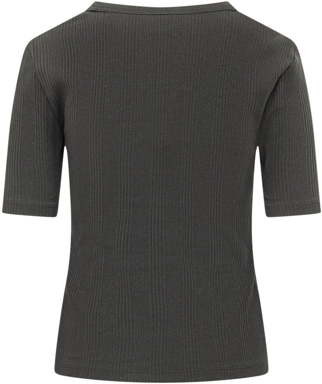 Calvin Klein T-shirt a Coste con Logo Donkergrijs