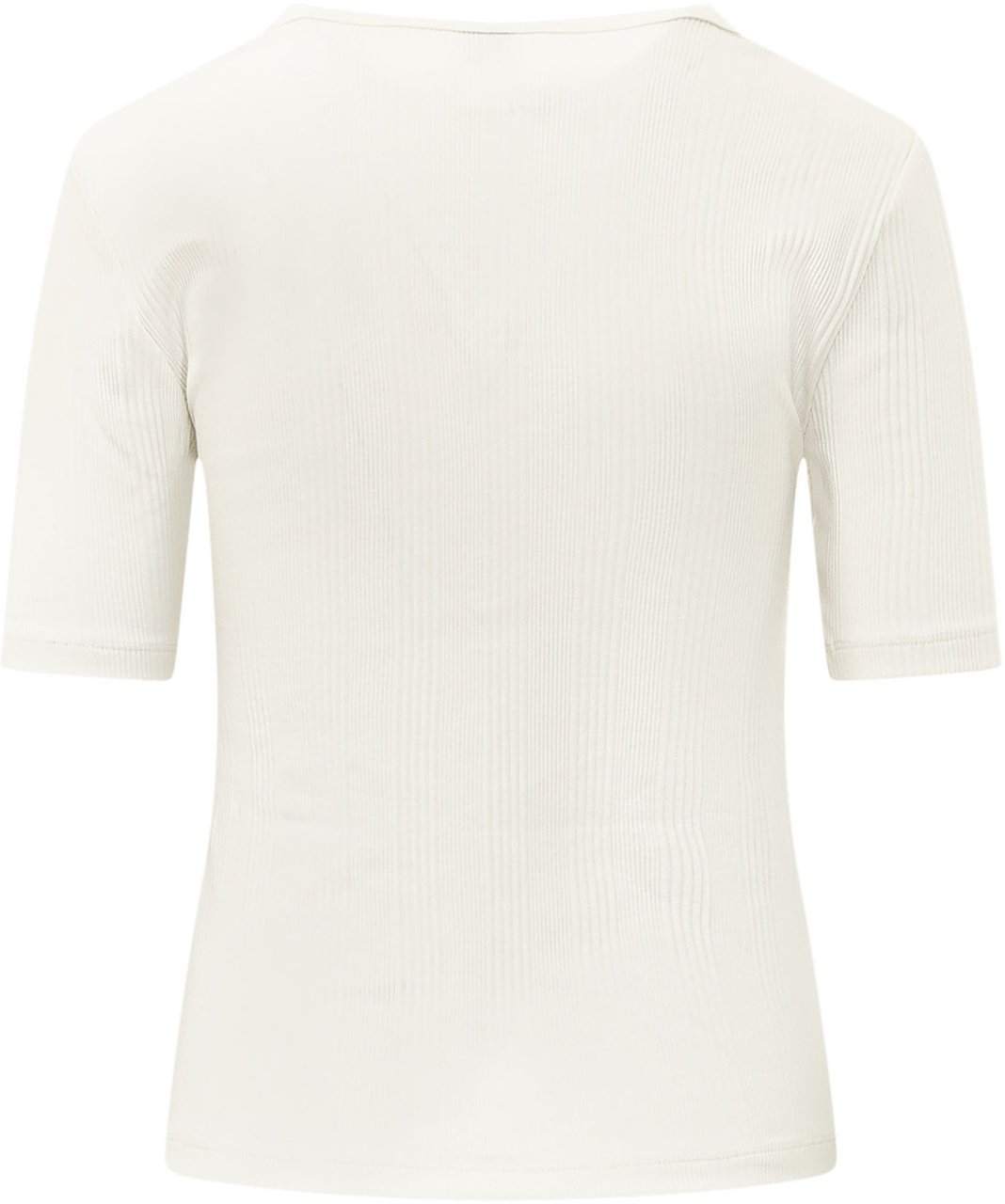 Calvin Klein T-shirt a Coste con Logo Wit