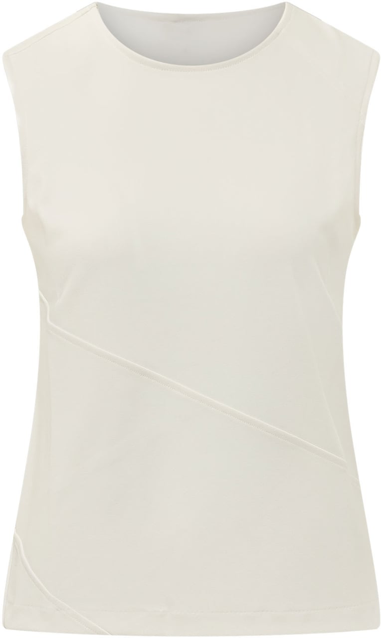 Calvin Klein Top Senza Maniche con Cucitura Diagonale Wit