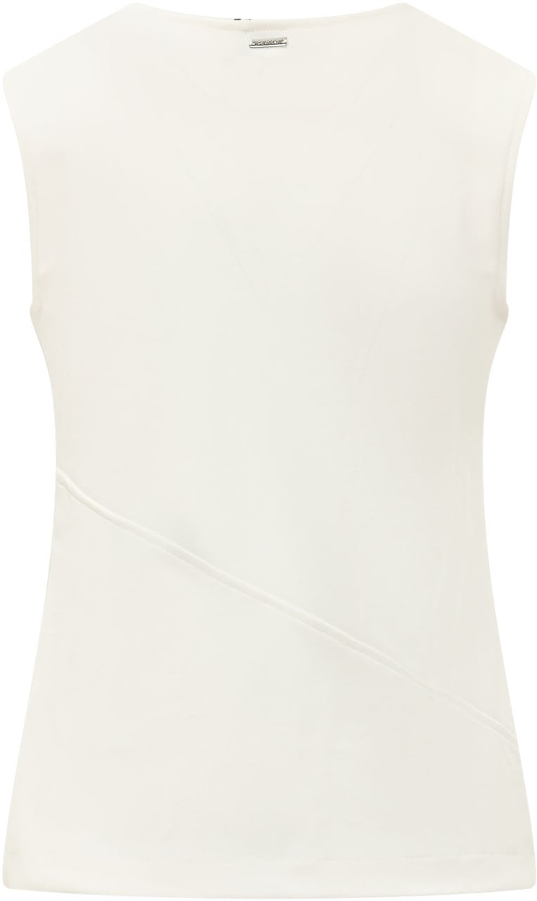 Calvin Klein Top Senza Maniche con Cucitura Diagonale Wit