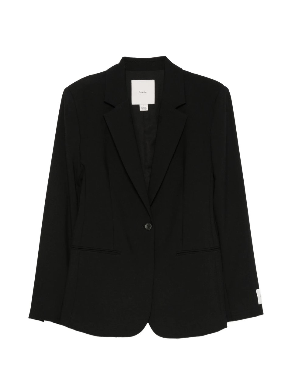 Calvin Klein Black Cinched Waist Tailored Blazer Zwart
