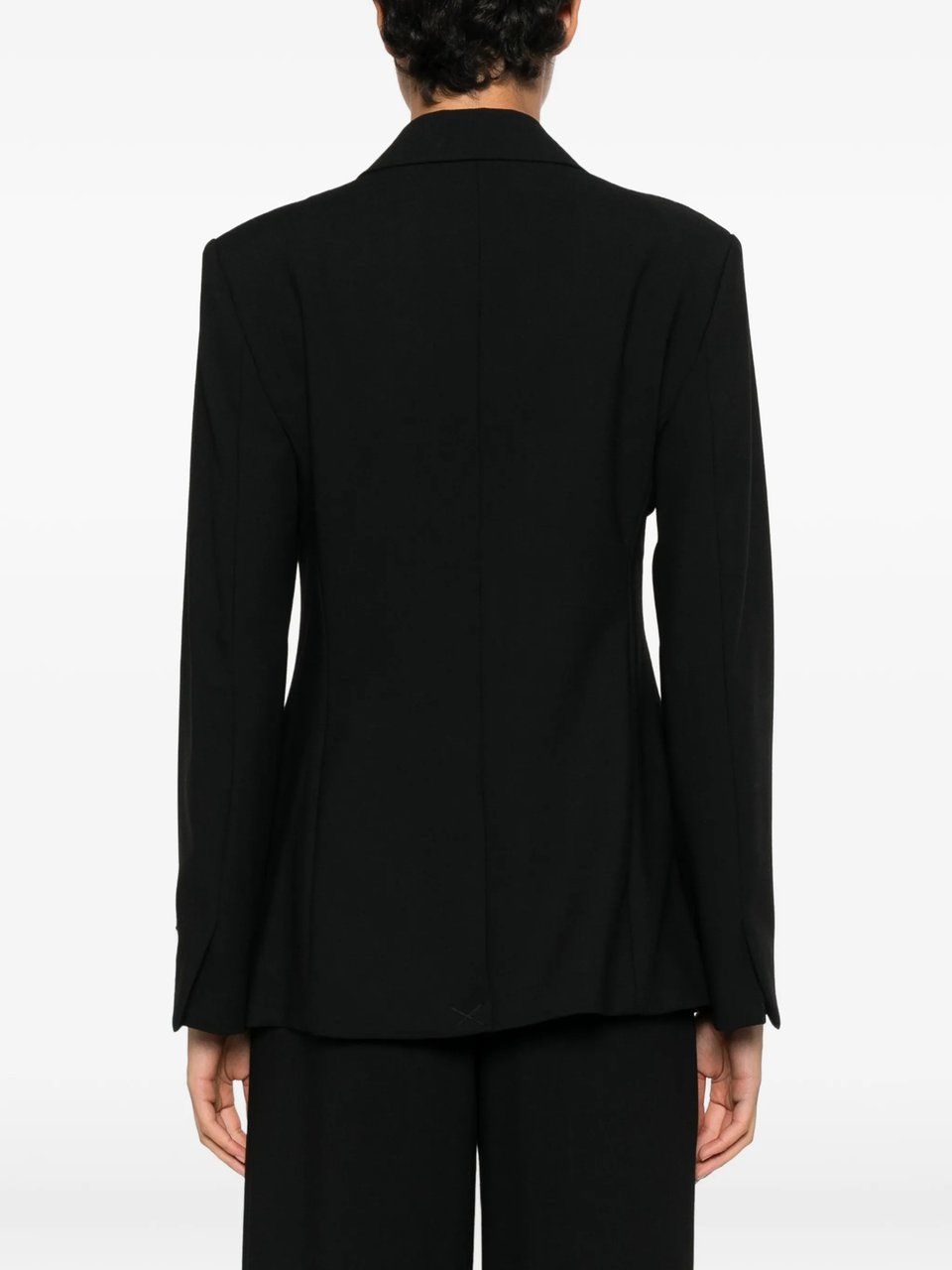 Calvin Klein Black Cinched Waist Tailored Blazer Zwart