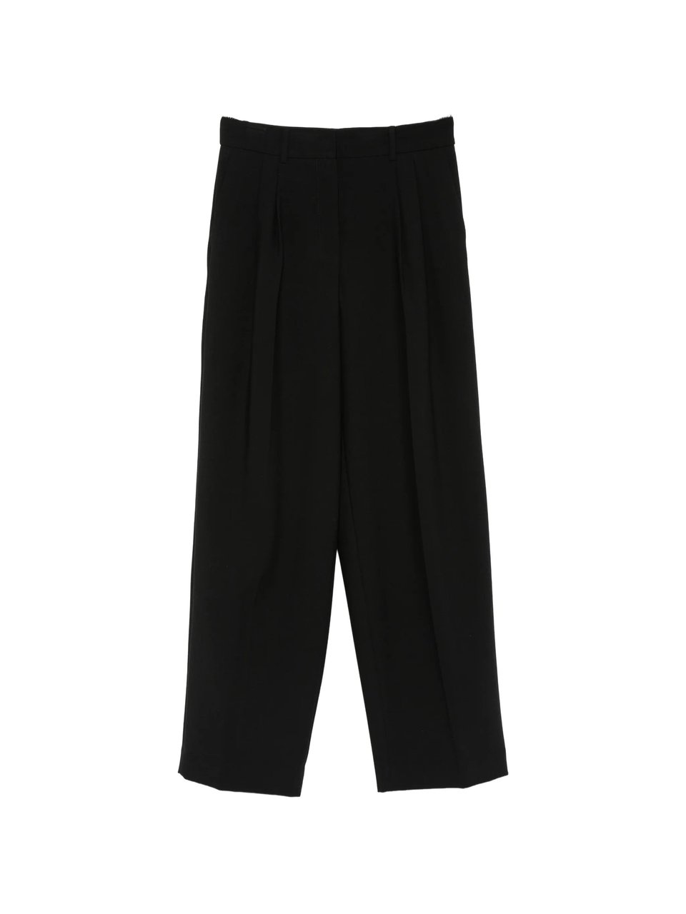 Calvin Klein Black Wide-Leg Pleated Pants Zwart