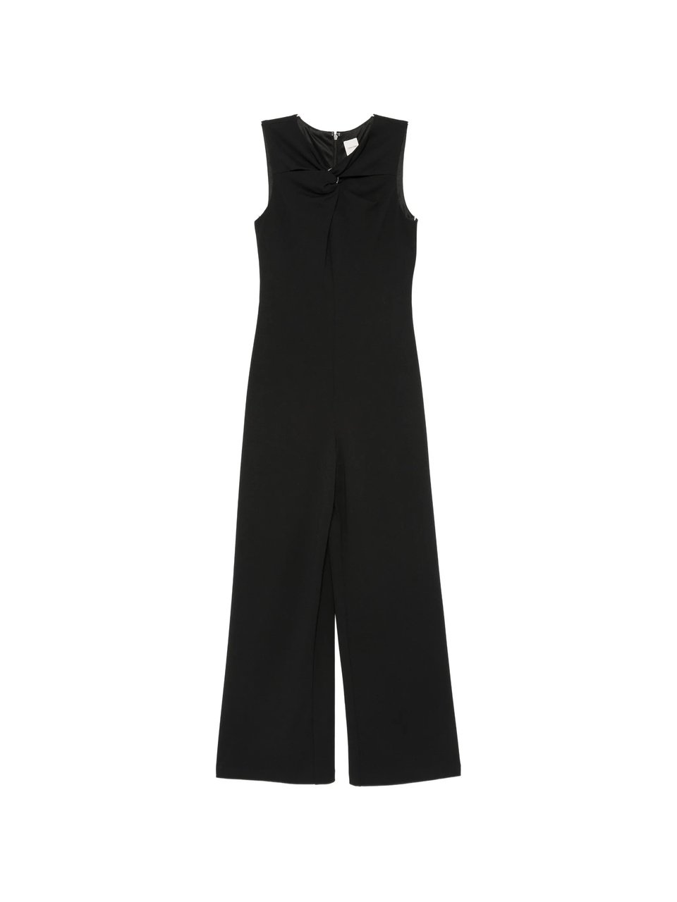 Calvin Klein Black Scuba Crepe Sleeveless Jumpsuit Zwart