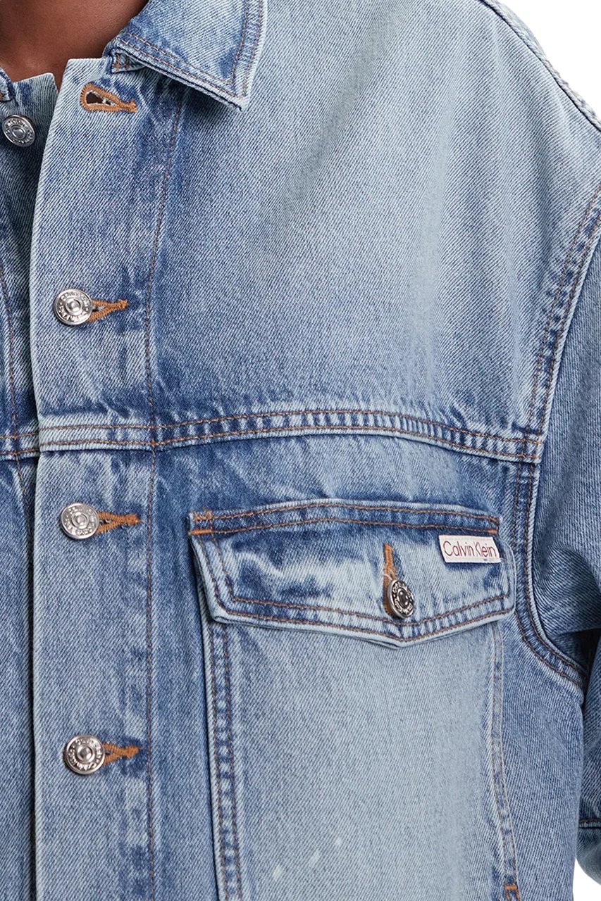 Calvin Klein Coats Denim Chiaro Lichtblauw