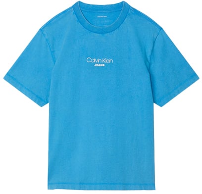 Calvin Klein Calvin Klein Jeans SS 20S Acid Wash Graphic Crewneck Blauw