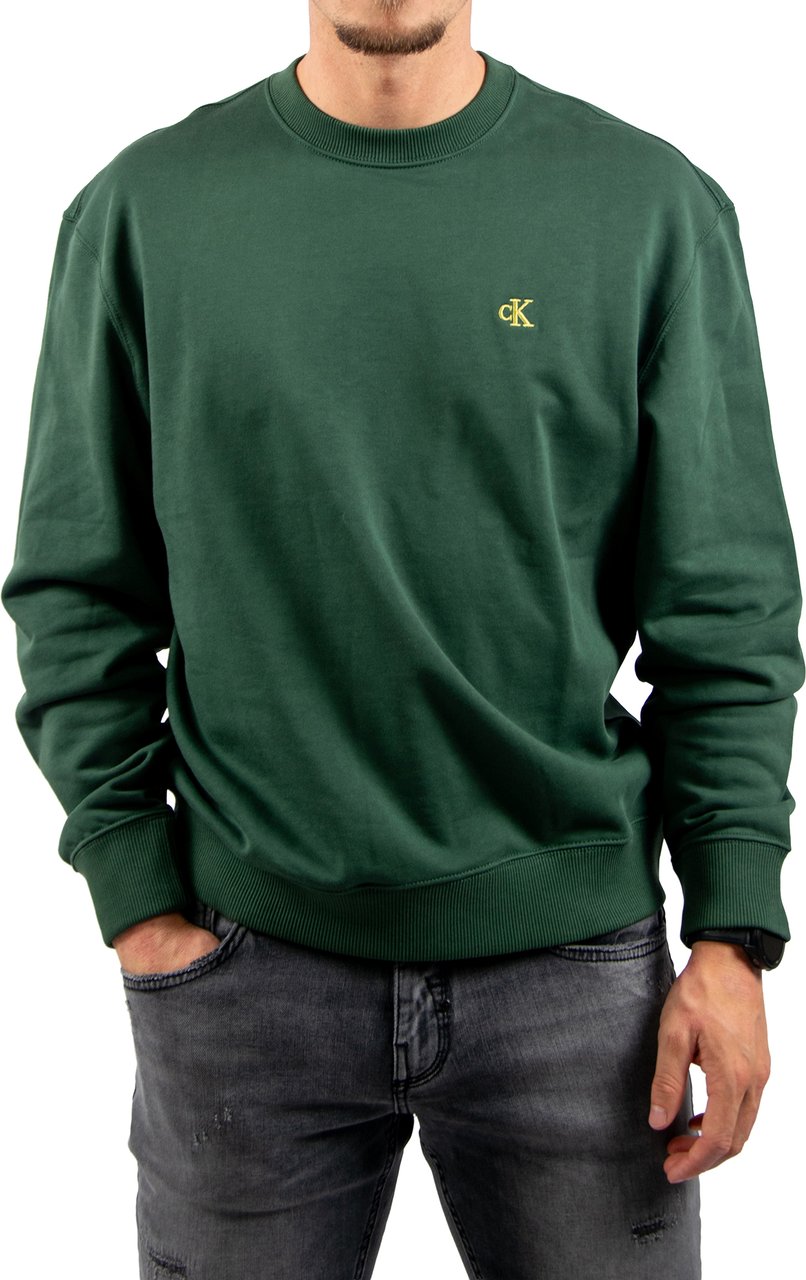 Calvin Klein Jeans 350Terry Monogram CN Sweat Groen